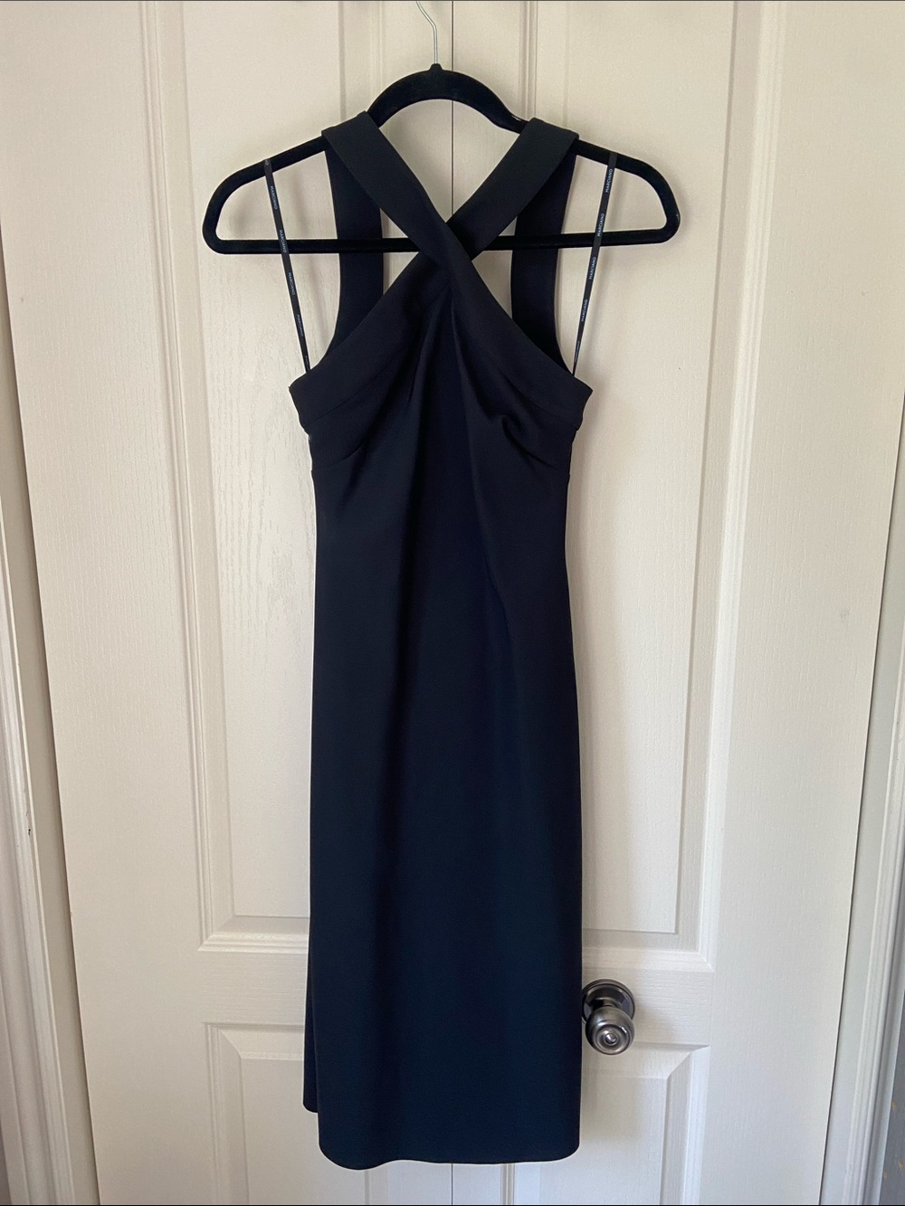 Marciano Midi Cross-Back Dress in Black Size XS Like New Never Worn